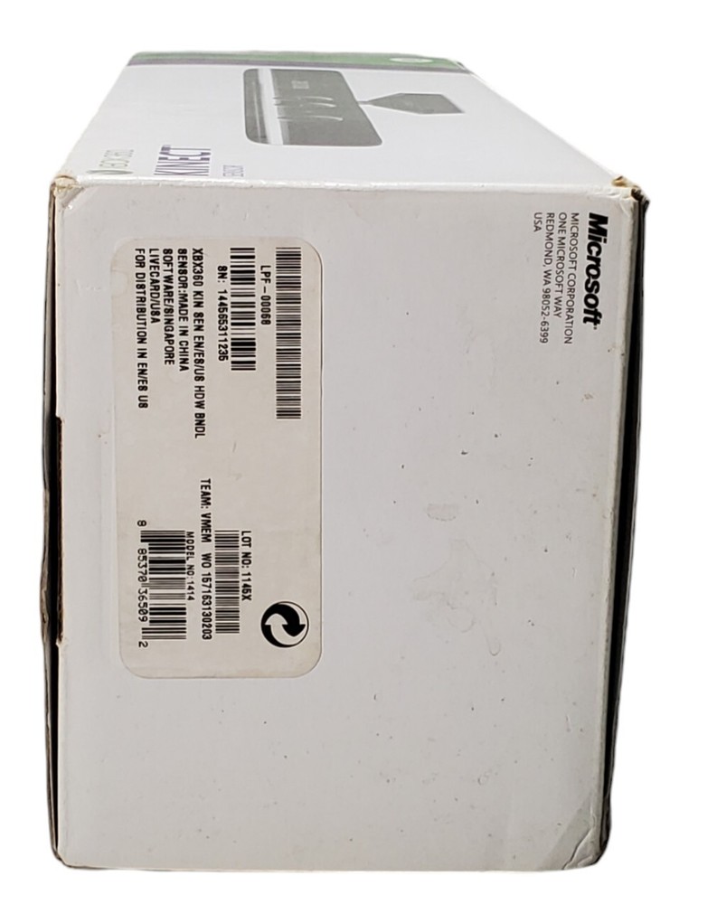 Xbox 360 Kinect Sensor Camera Bundle with Kinect Adventures Complete In Box CIB