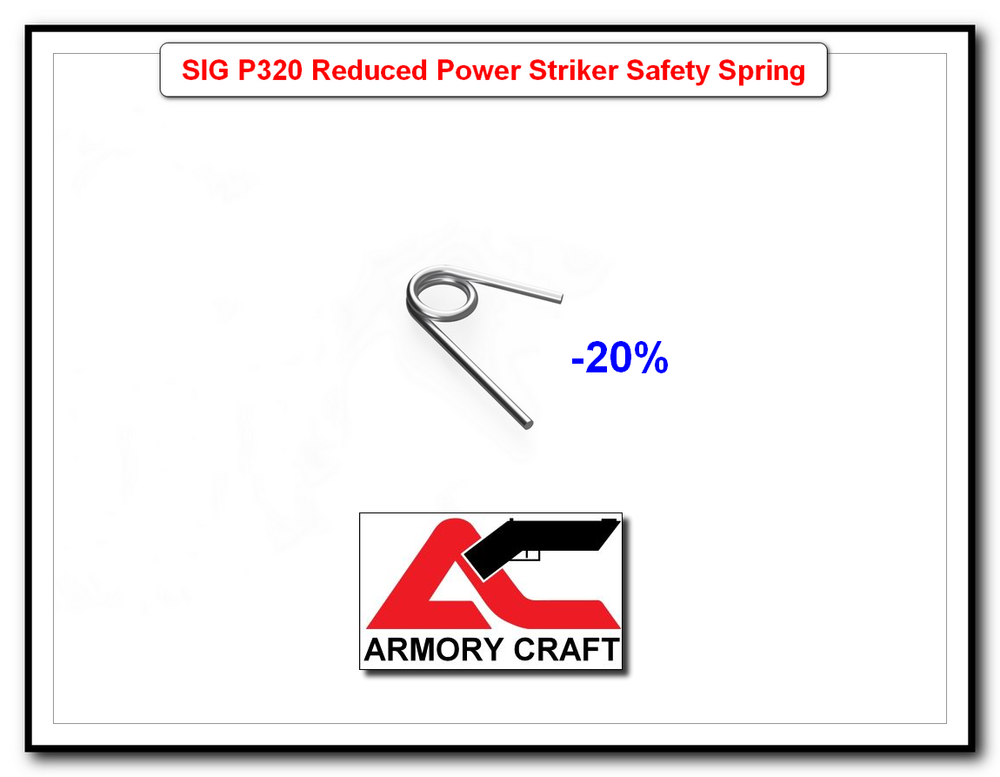Sig Sauer P320 Action / Trigger Pull Reduction Spring Tuning Kit by Armory Craft