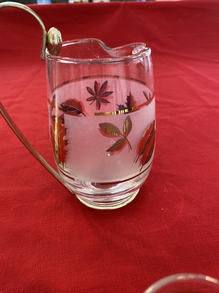 Libbey Footed Cordial Glasses & Small Pitcher