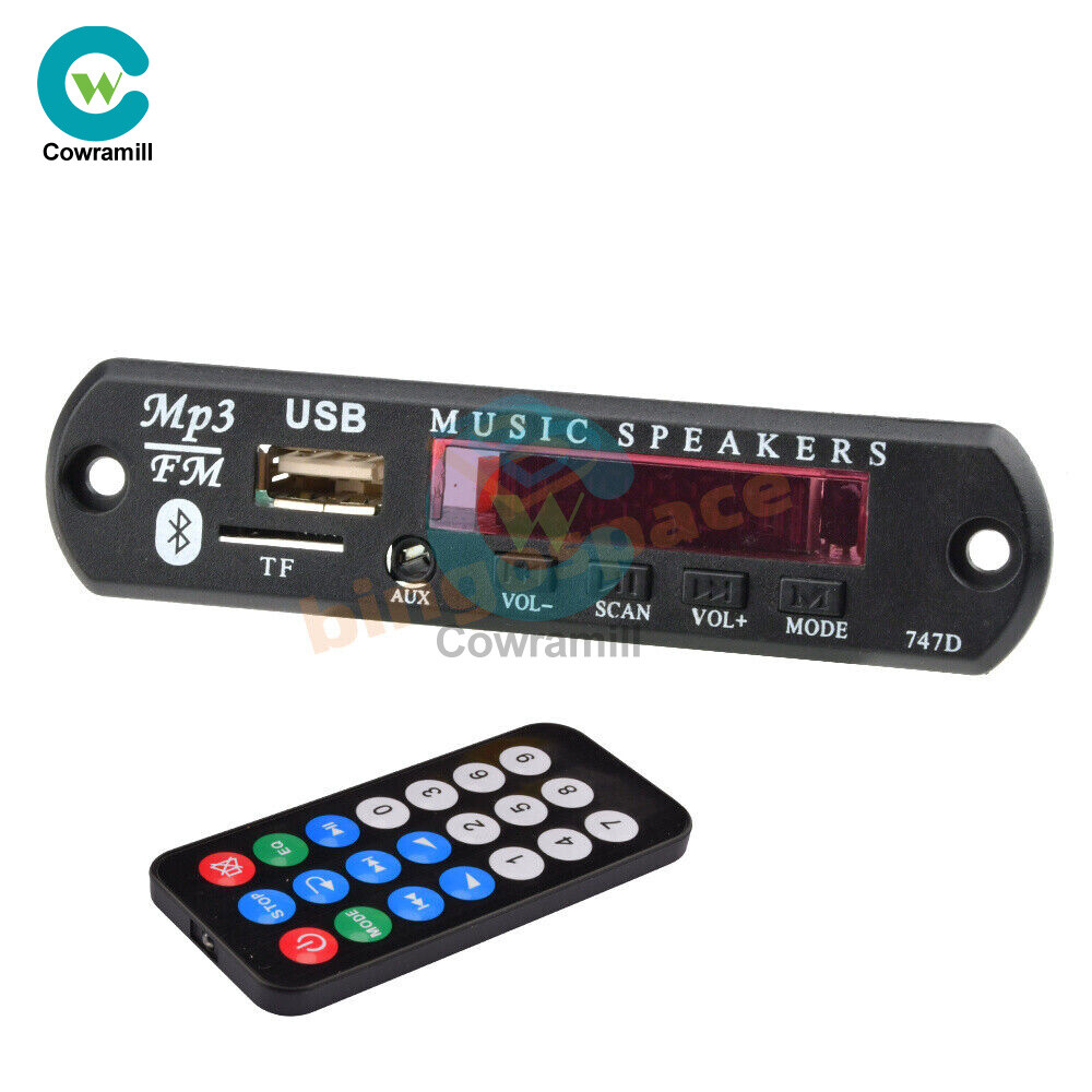9V 12V MP3 WMA Decoder Board Audio Module Bluetooth 5.0 Music Remote Control Car