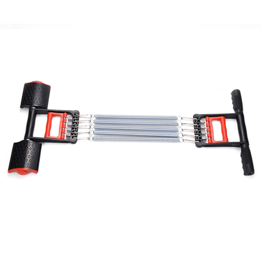 5 Springs Chest Arm Expander Pull Exerciser Equipment Plastic Handle Red Black