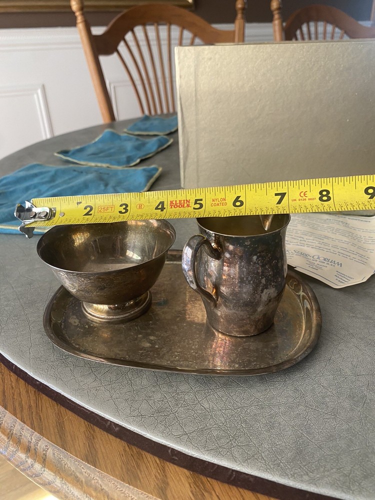 BLACK, STARR AND GORHAM SUGAR BOWL AND CREAMER
