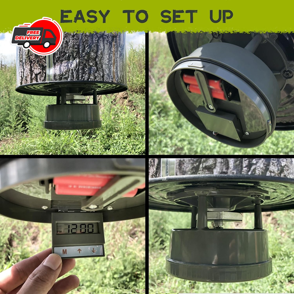 Highwild Deer Feeder Kit - Digital Timer - Metal Spin Plate - Easy Set