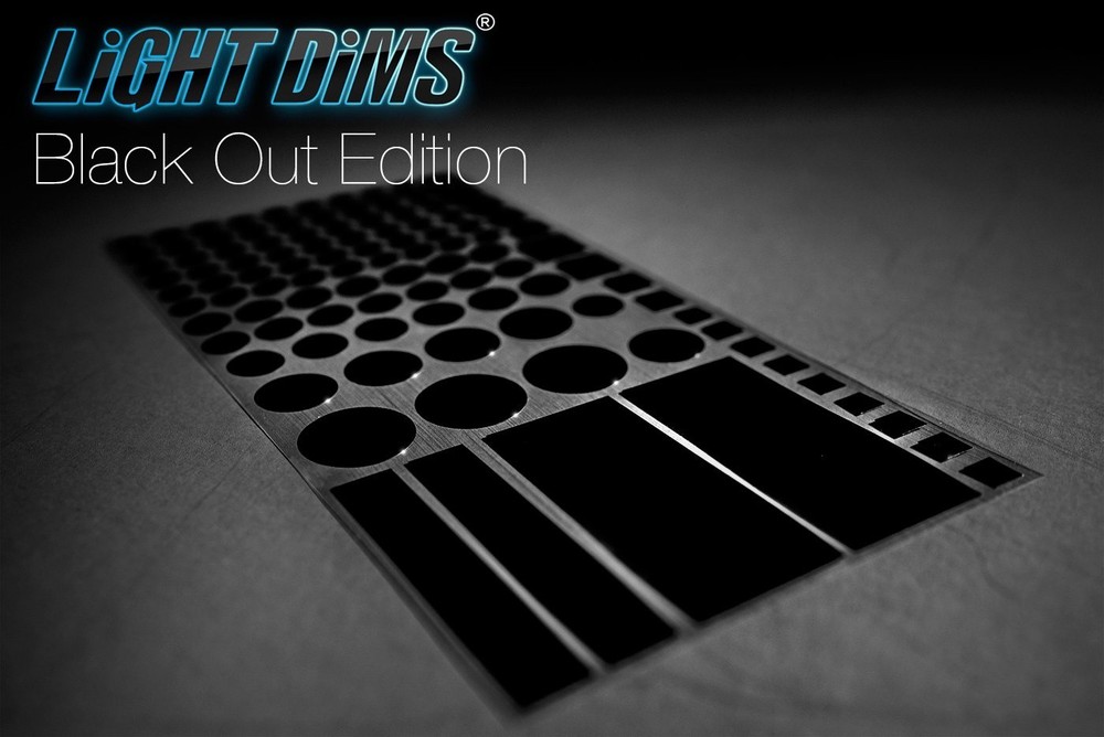 LightDims Black Out Edition Light Blocking LED Covers (2 Sheets) Shapes & Unc...