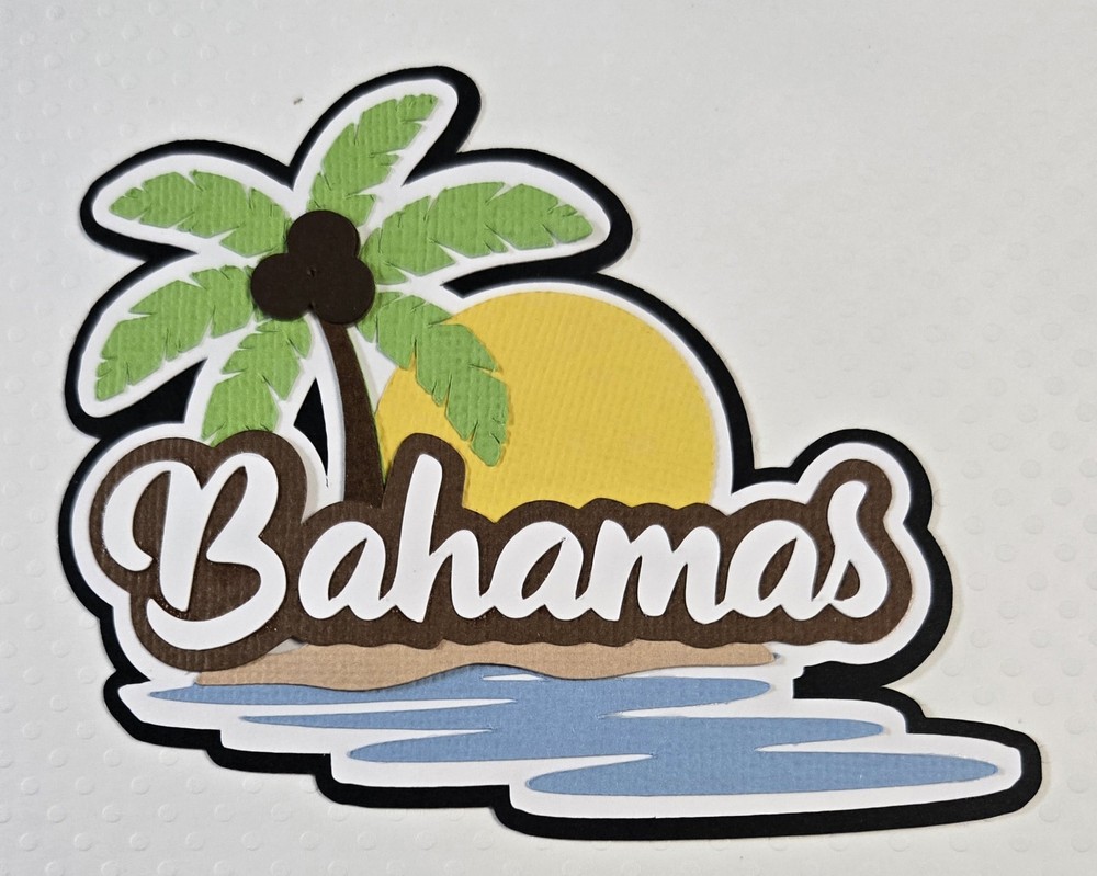 Bahamas Title. Scrapbook, Card Making Paper Piecing