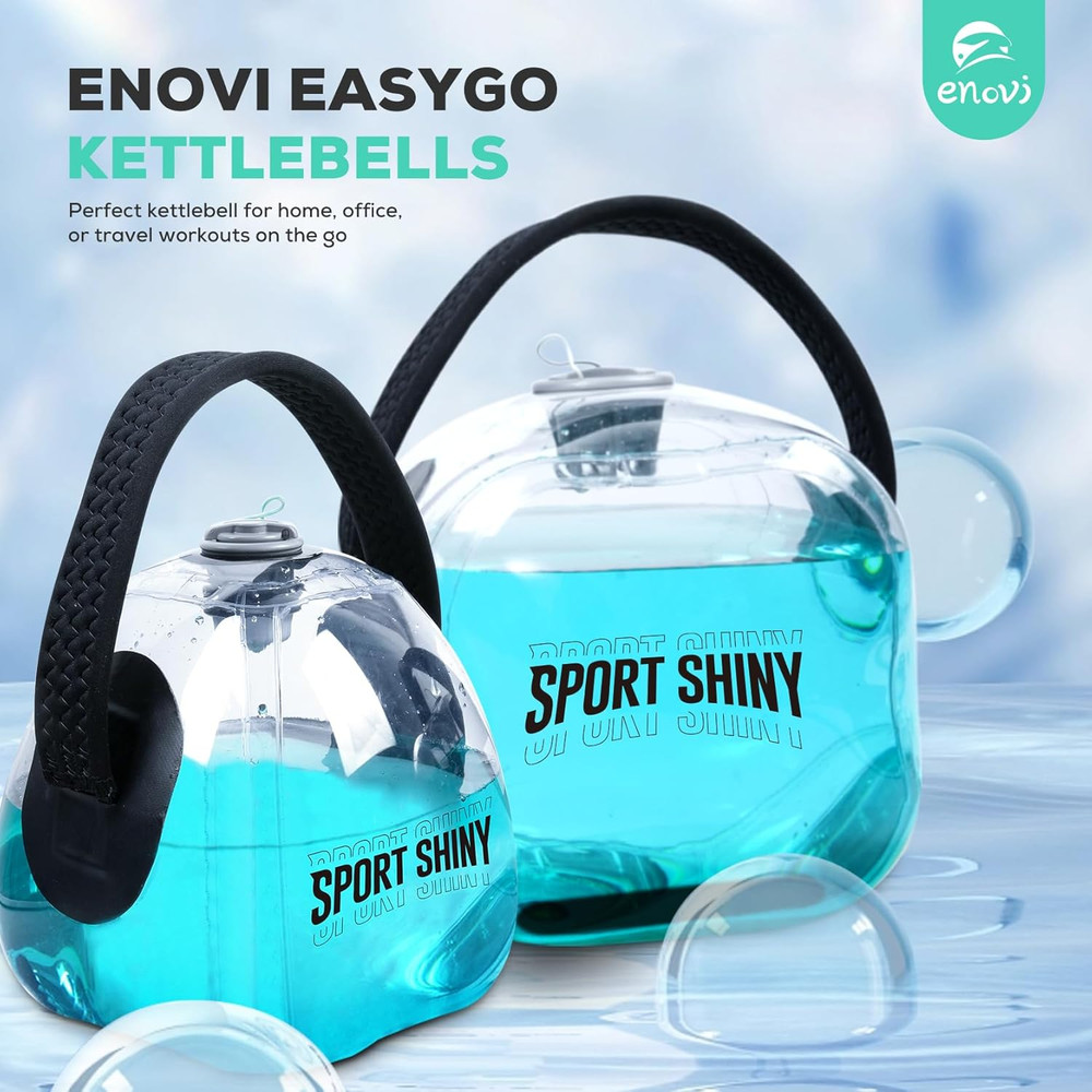Easygo Kettlebells, Foldable Water-Filled Kettlebell, Adjustable Kettlebell