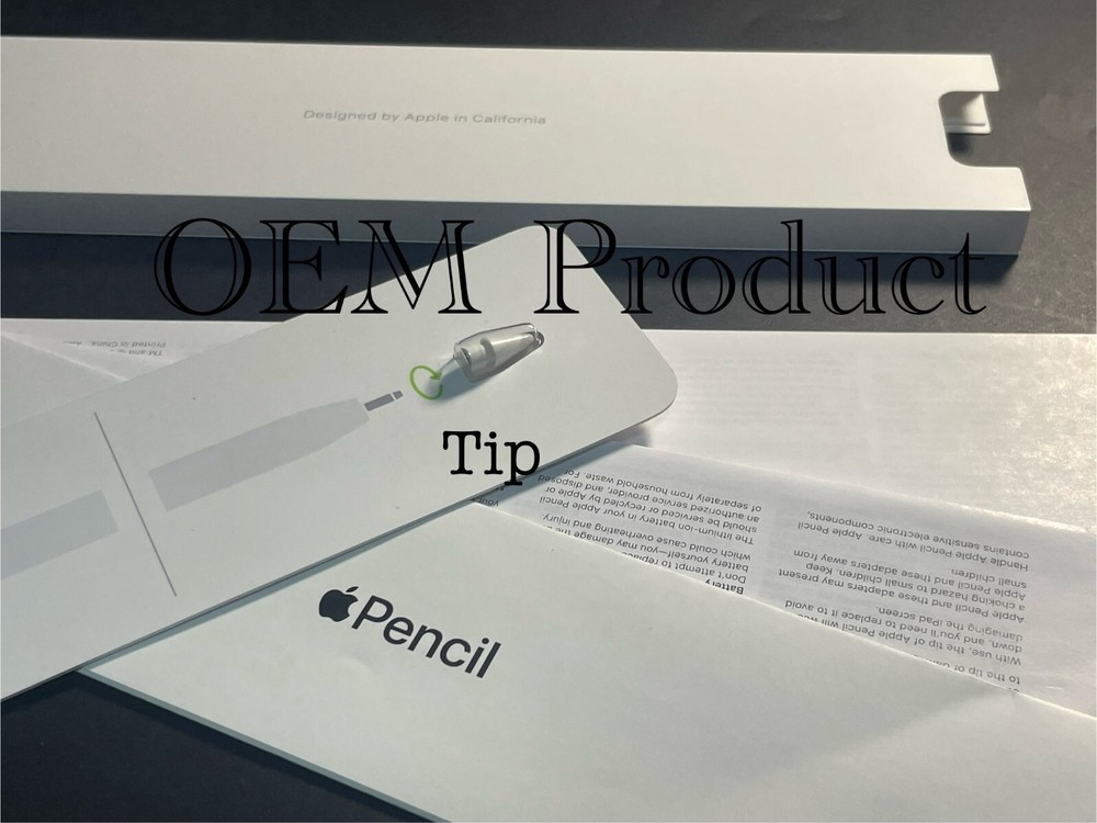 Original Apple Pencil Replacement Tip &2 Lightning Cable Charging Adapters / CAP