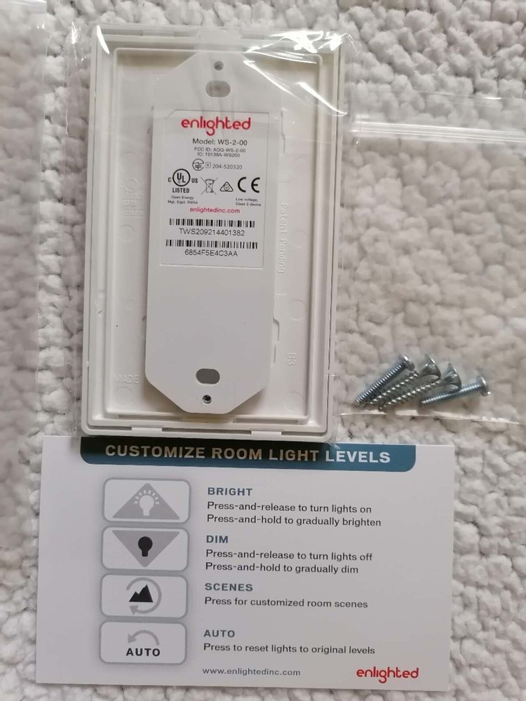 New Switch Wireless Light Dimmer WS-2-00 Lighting Control Switch