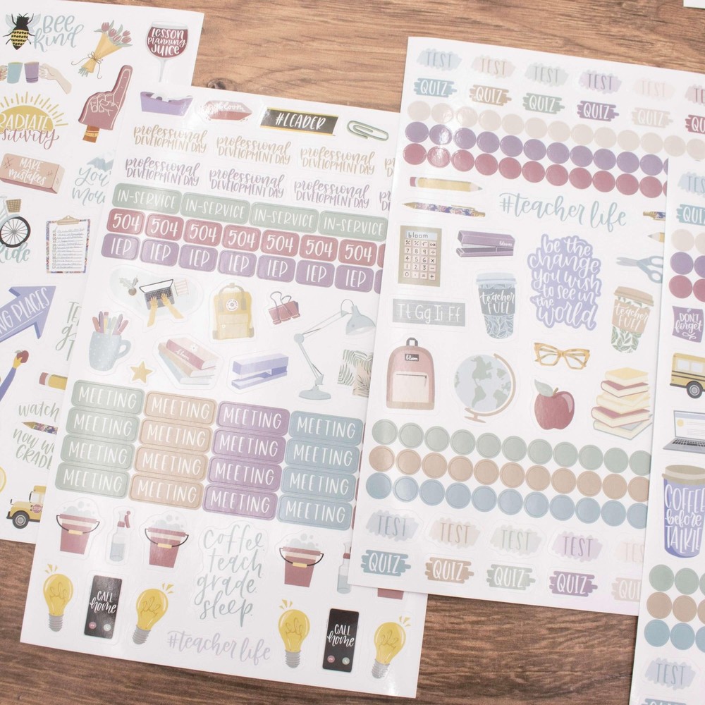 Planner Stickers | Teacher Pack | Cool Tones