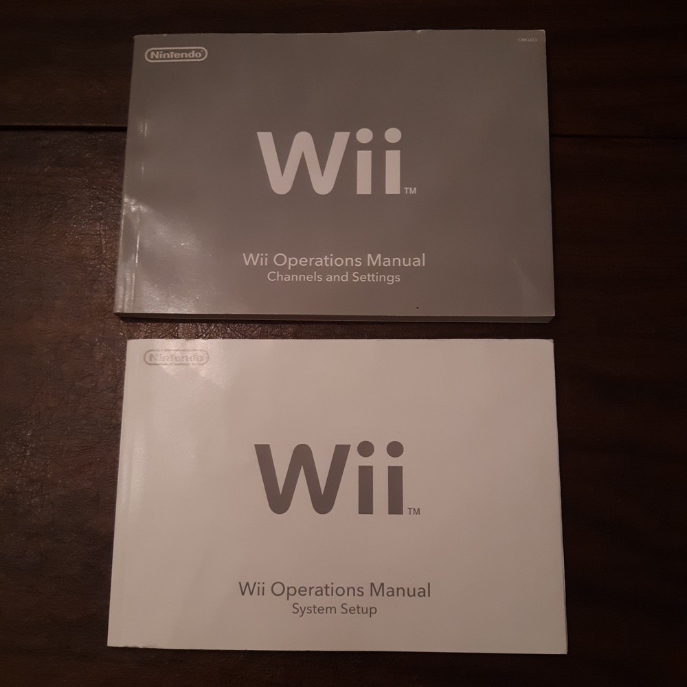 Nintendo Wii Console Operations Manual and System Set Up Booklets Original