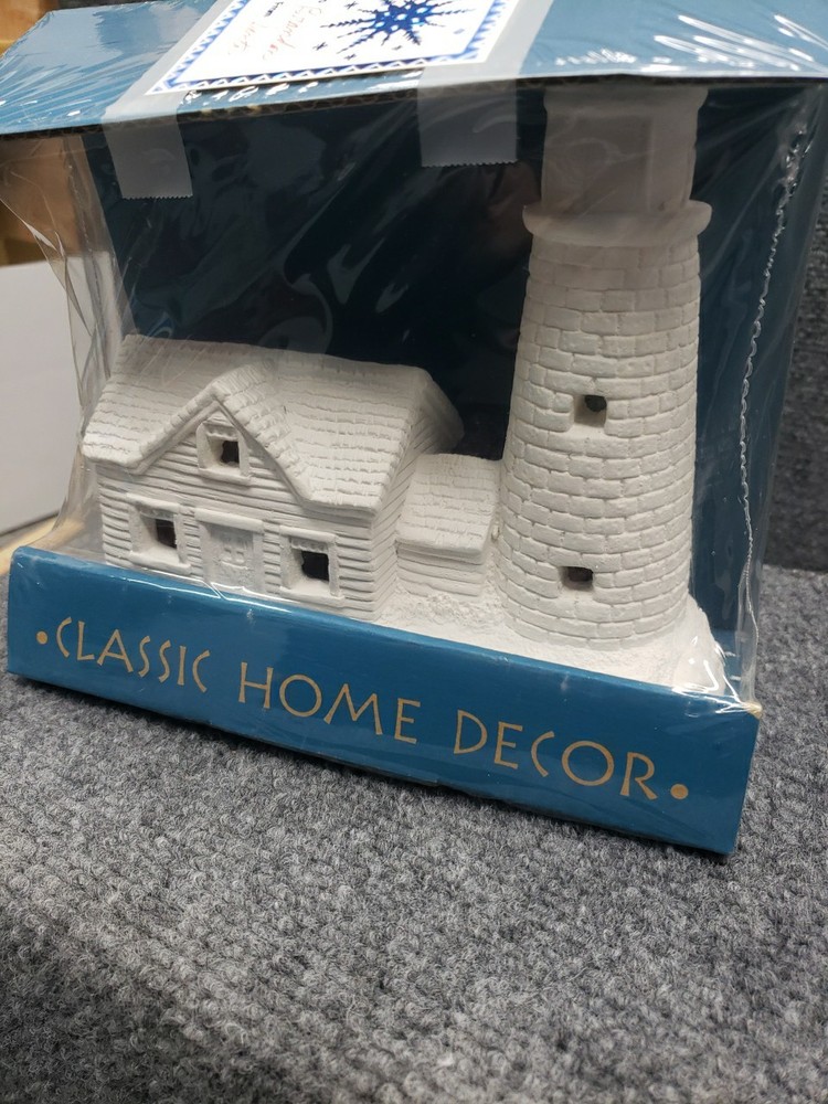 White Ceramic Lighthouse To Diy Paint