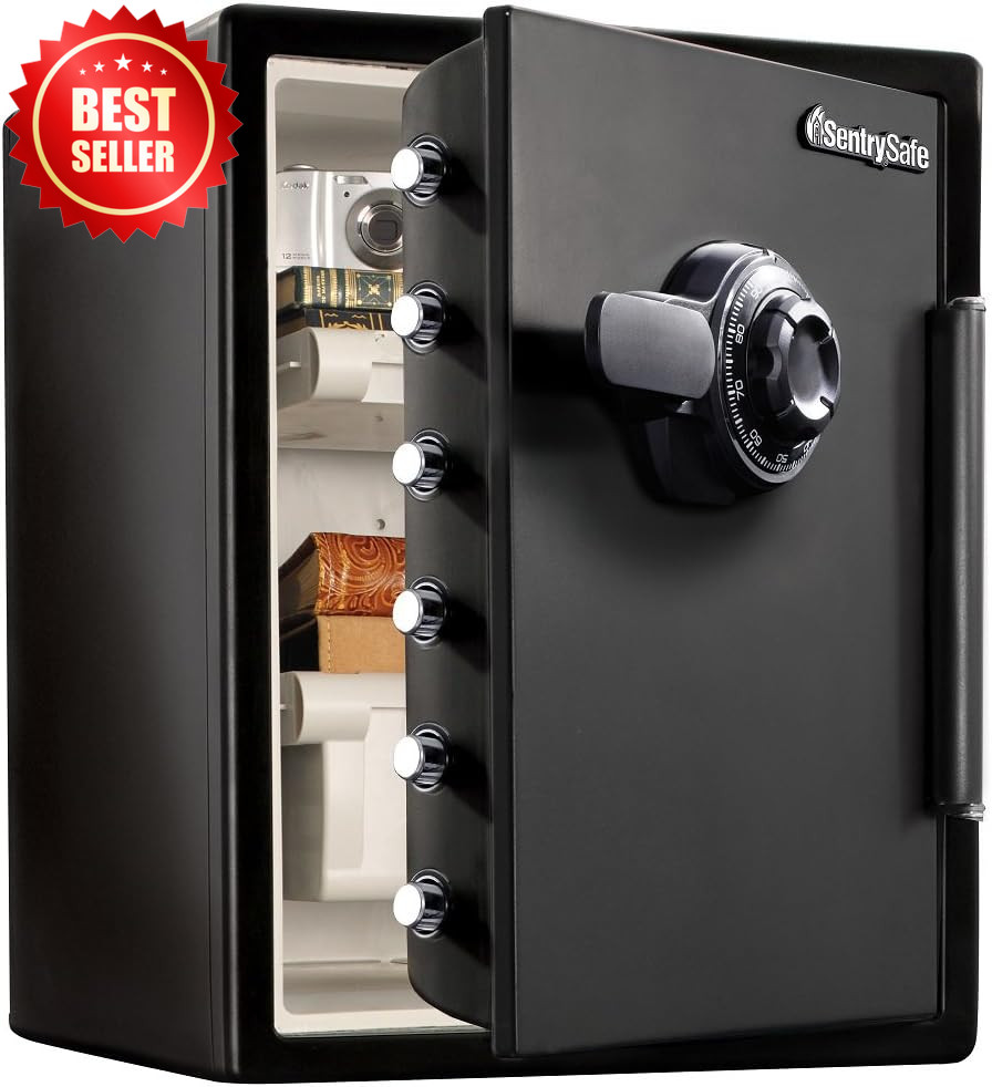 Fireproof Waterproof Floor Safe Dial Combination Lock Home Office 2.05 cu ft US