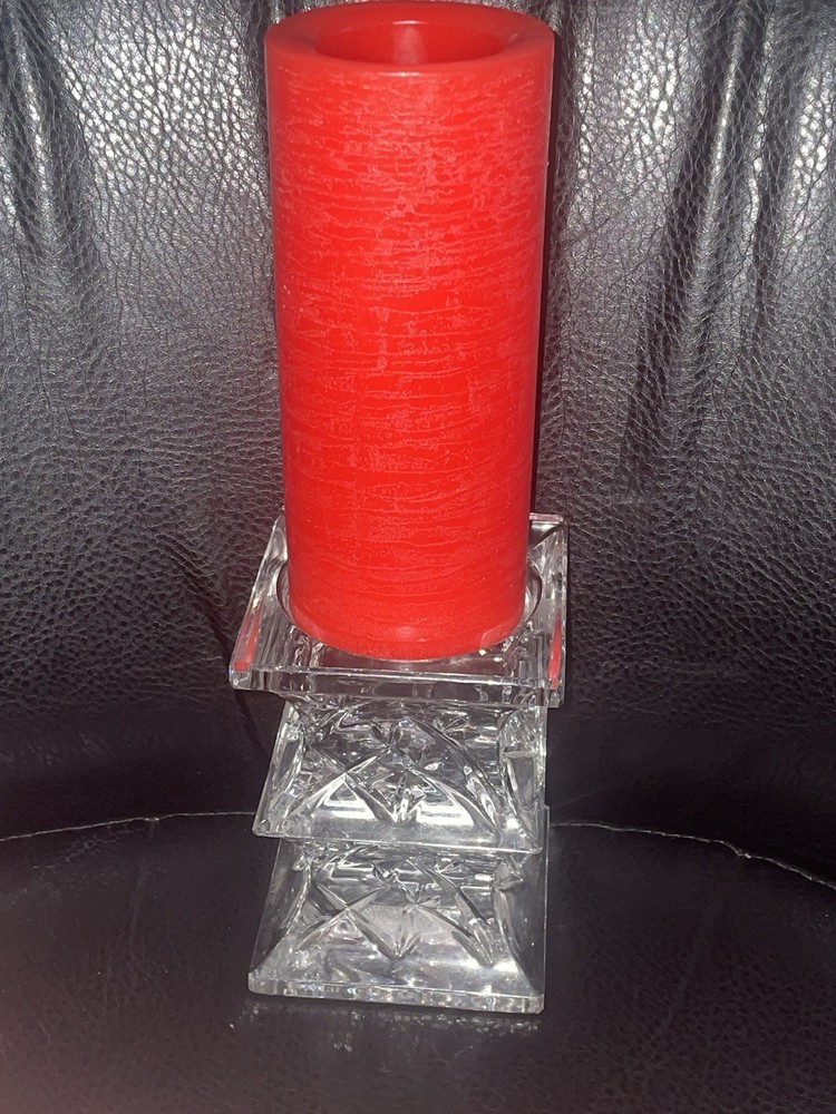 Waterford Crystal 5.5" Candle Pillar Eamonn Hartley Postmodern Bamboo