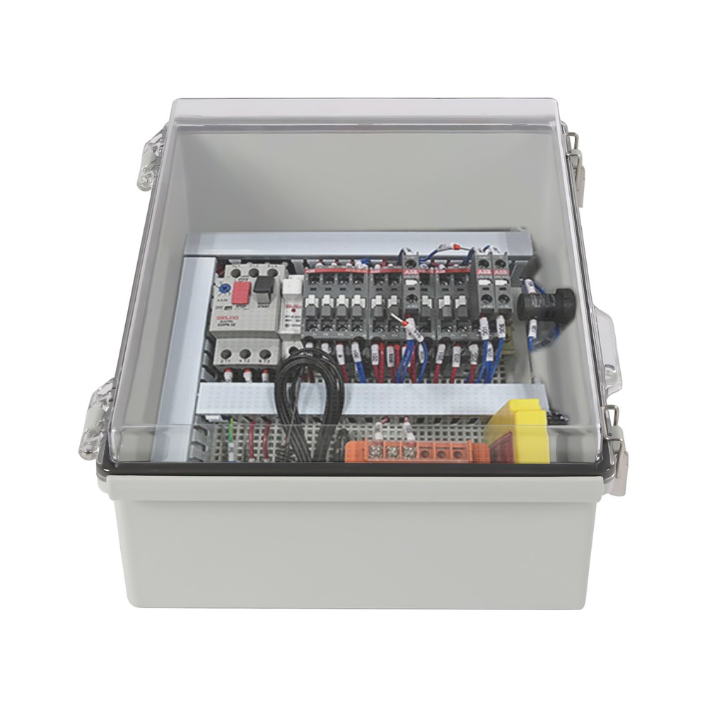Clear/Grey Enclosure Wall Mount ABS IP67 Hinged Compact Cover Latch Junction Box