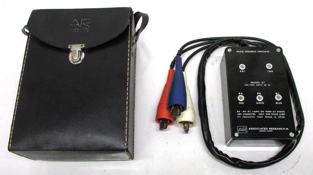 Associated Research Model 47 Phase Sequence Indicator, PARTS ONLY, BR.