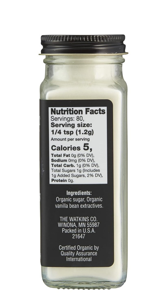 Watkins Organic Vanilla Powder, 3.4 Oz.