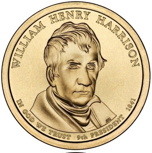 2009 D William H Harrison Presidential Dollar From Mint Roll