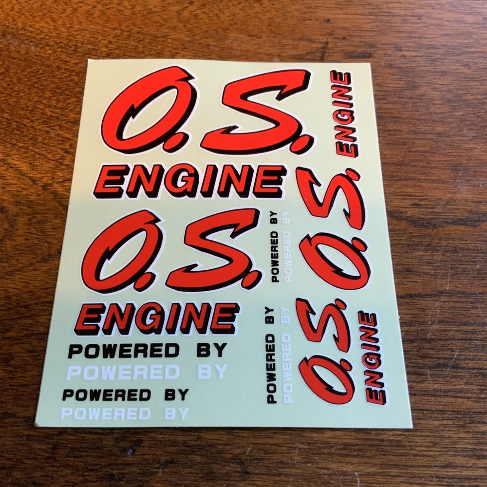 Vintage O.S. ENGINES Decal Sheets & Engine mount Template