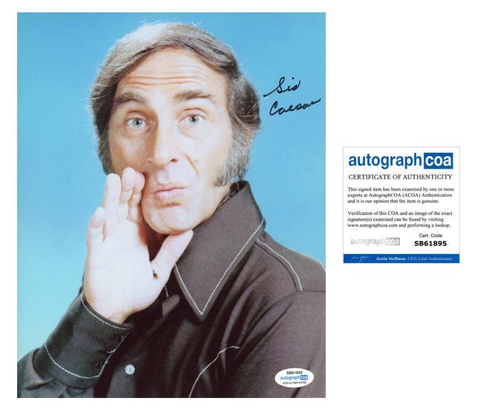 Sid Caesar AUTOGRAPH Signed Comedy Legend 8x10 Photo B ACOA