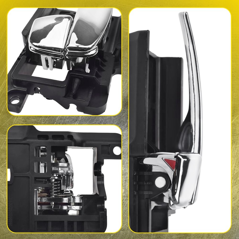 Interior Door Handle For 2007-2010 Hyundai Elantra Driver Left Chrome Plastic