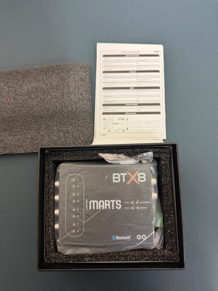 Marts Digital BTX8 8-Channel DSP Processor with Bluetooth (App Controlled) NEW