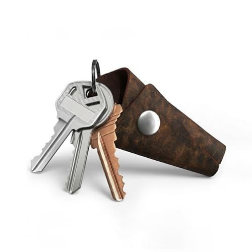 Full Grain Leather Key Wrap, Motorcycle Key Organizer, Durable Key Rustic