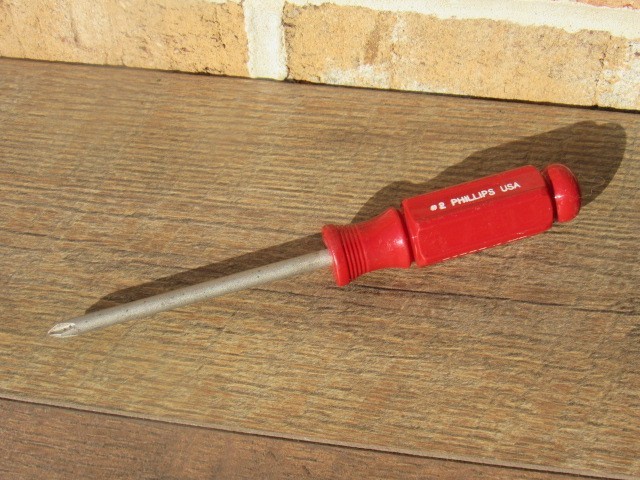 CRAFTSMAN 41053 J WF RED HANDLE #2 PHILLIPS STD HANDLE SCREWDRIVER NICE USED