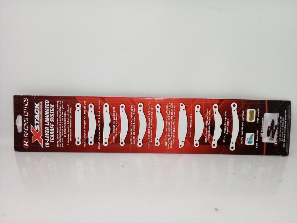 Racing Optics Xstack 10-Layer Laminated Tearoff System
