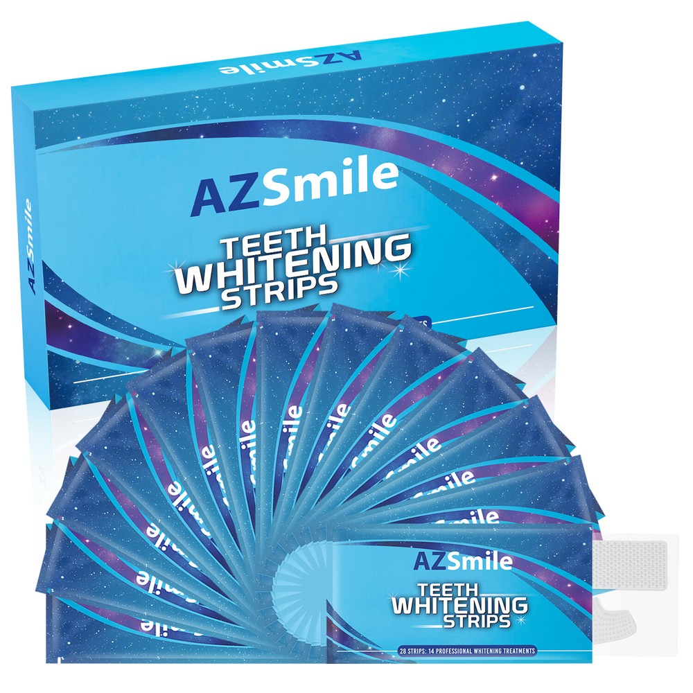 AZSmile 28pc Teeth Whitening Strips Tooth White Strips Remove Stains
