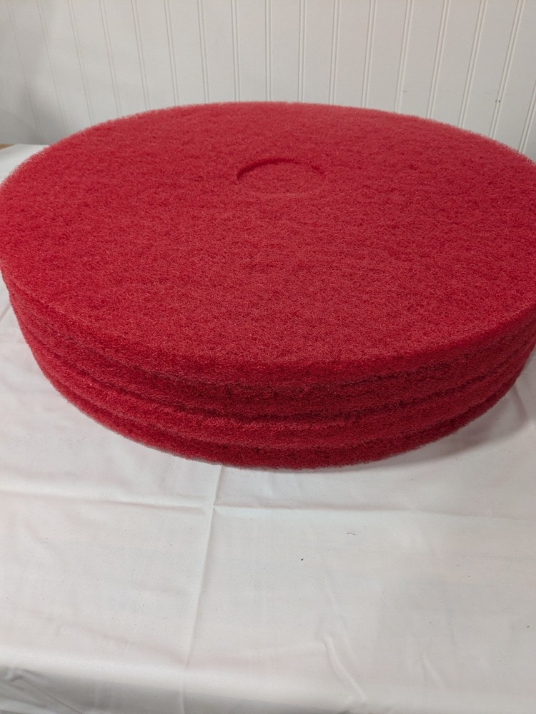Clarke 20" Red Scrubbing Pad, 4/Pack Polyester 976068