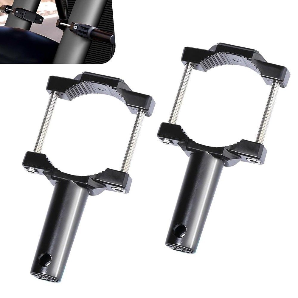 2 PCS Motorcycle Spotlight Mount Brackets, Front Aux Light Fork Mounts, Shock...