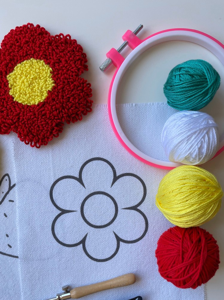 DIY Punch Needle Coaster Kit, Fruit Patterns