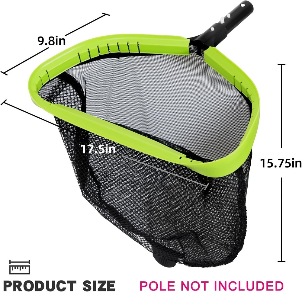 Professional Pool Leaf Skimmer Net – Double Layer Heavy Duty Aluminum Frame