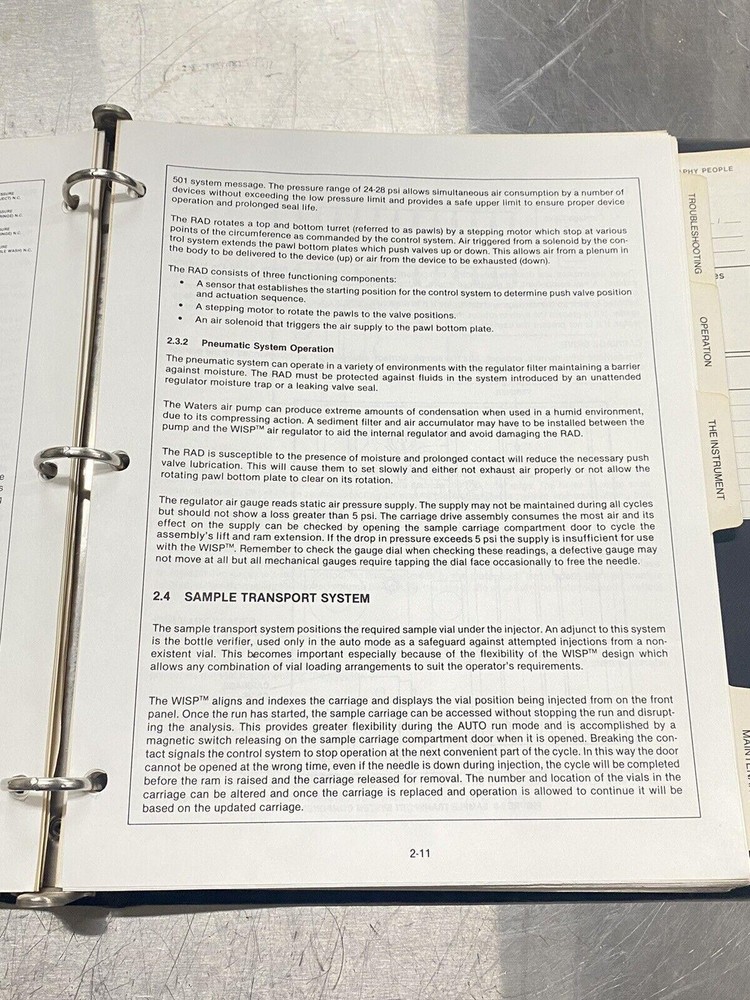 Waters Intelligent Sample Processor WISP 710B- Users Guide / Instructions Manual