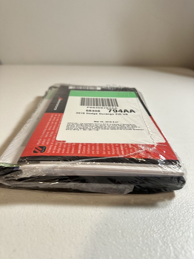 2018 Dodge Durango Owner’s Manual Set