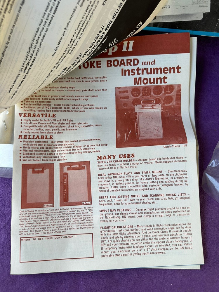 New Quick Clamp Yoke Workstation Mount System with Clipboard, Flashlight