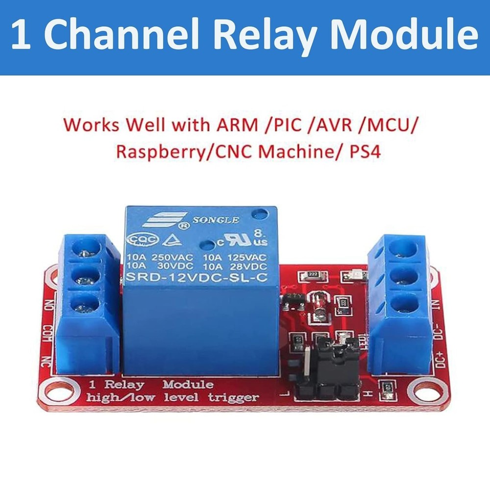 4pcs 12V Relay Module with Optocoupler Isolation for Safe High/Low Level Control