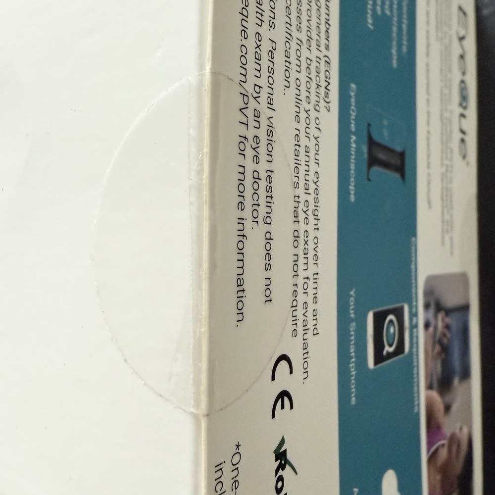 EyeQue Personal Vision Tracker Ophthalmic Refractometer Home Test Kit NEW SEALED