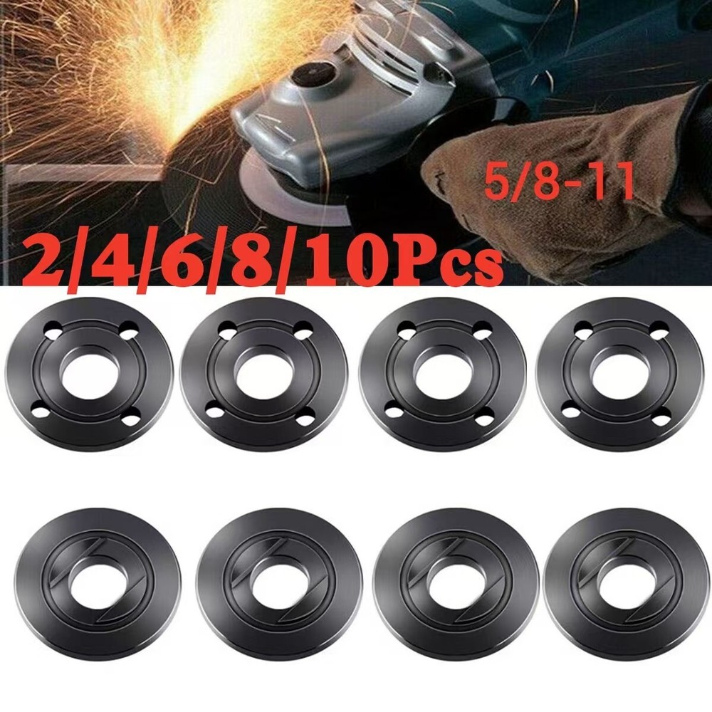 2-10PCS Black 5/8-11 Angle Grinder Flange Nut Inner Outer Lock Nut Set