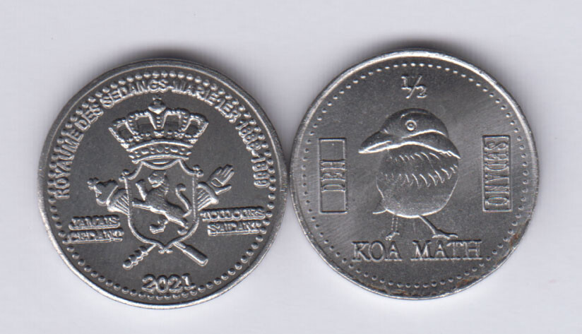 SEDANGS (VIETNAM) ½ Math 2021, Bird, unusual coinage