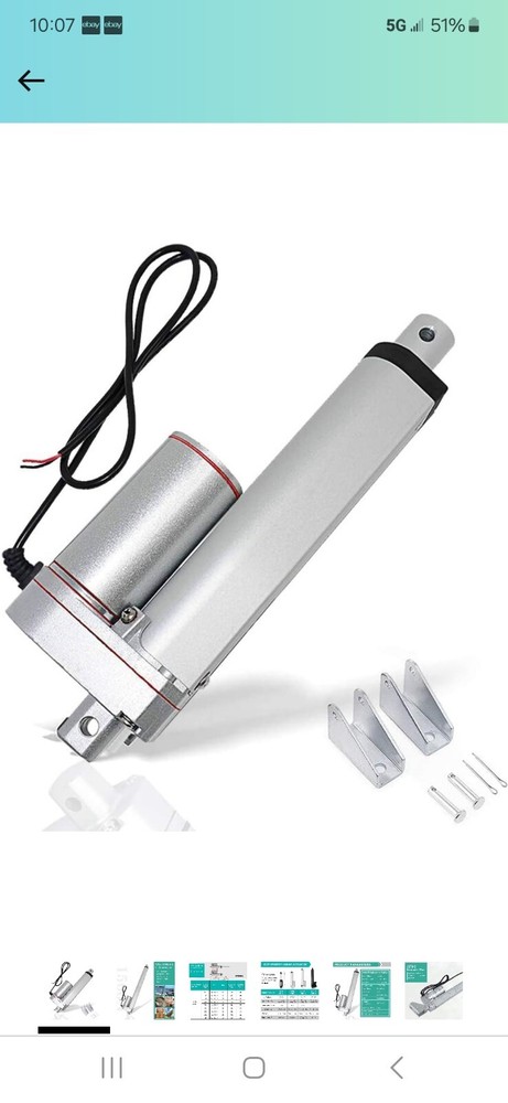 ECO-WORTHY Heavy Duty 330lbs Solar Tracker Linear Actuator Multi-Function 12V