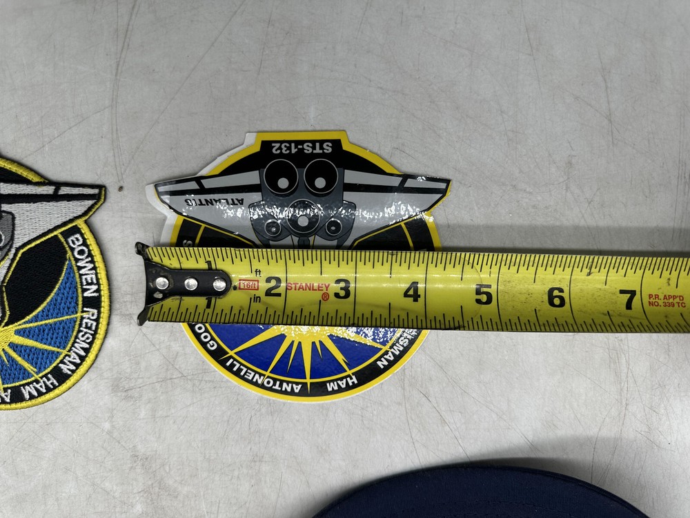 Space Shuttle Snapback Hat Cobra Cap Plus Atlantis STS-132 Patch & Sticker