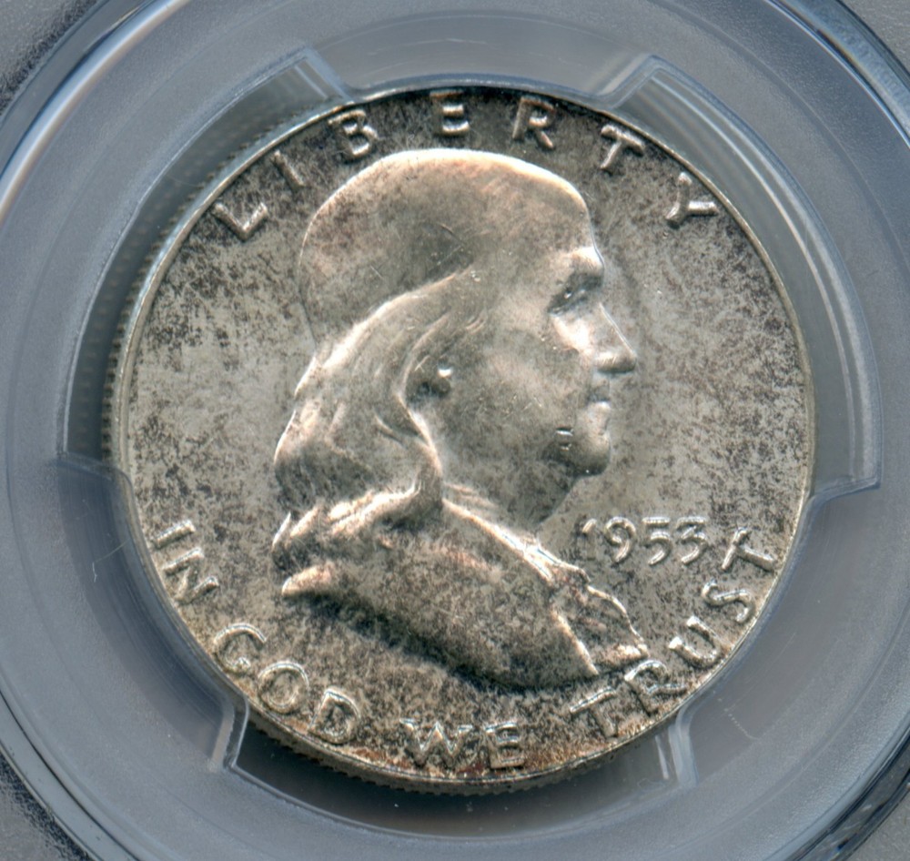 1953 Franklin Silver Half Dollar PCGS MS 65