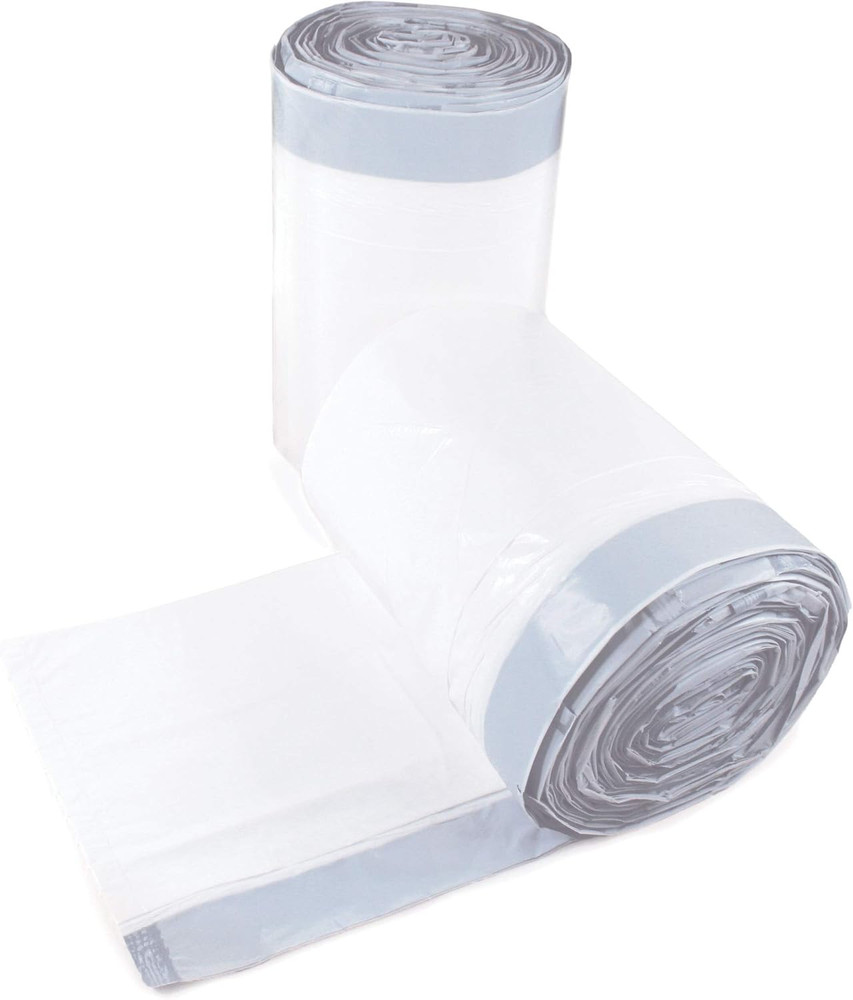 Compatible with Simplehuman Code P - Durable Custom Fit Plastic White Trash Bags