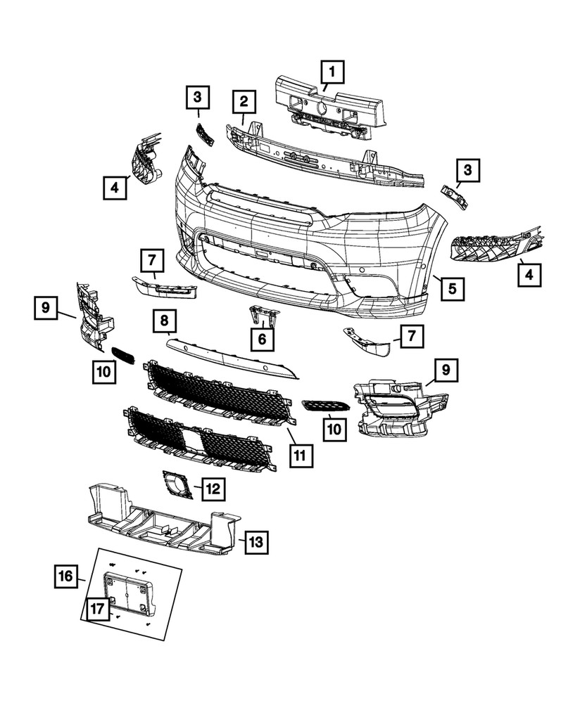 Genuine Mopar Adaptive Cruise Control Bezel 68308794AA