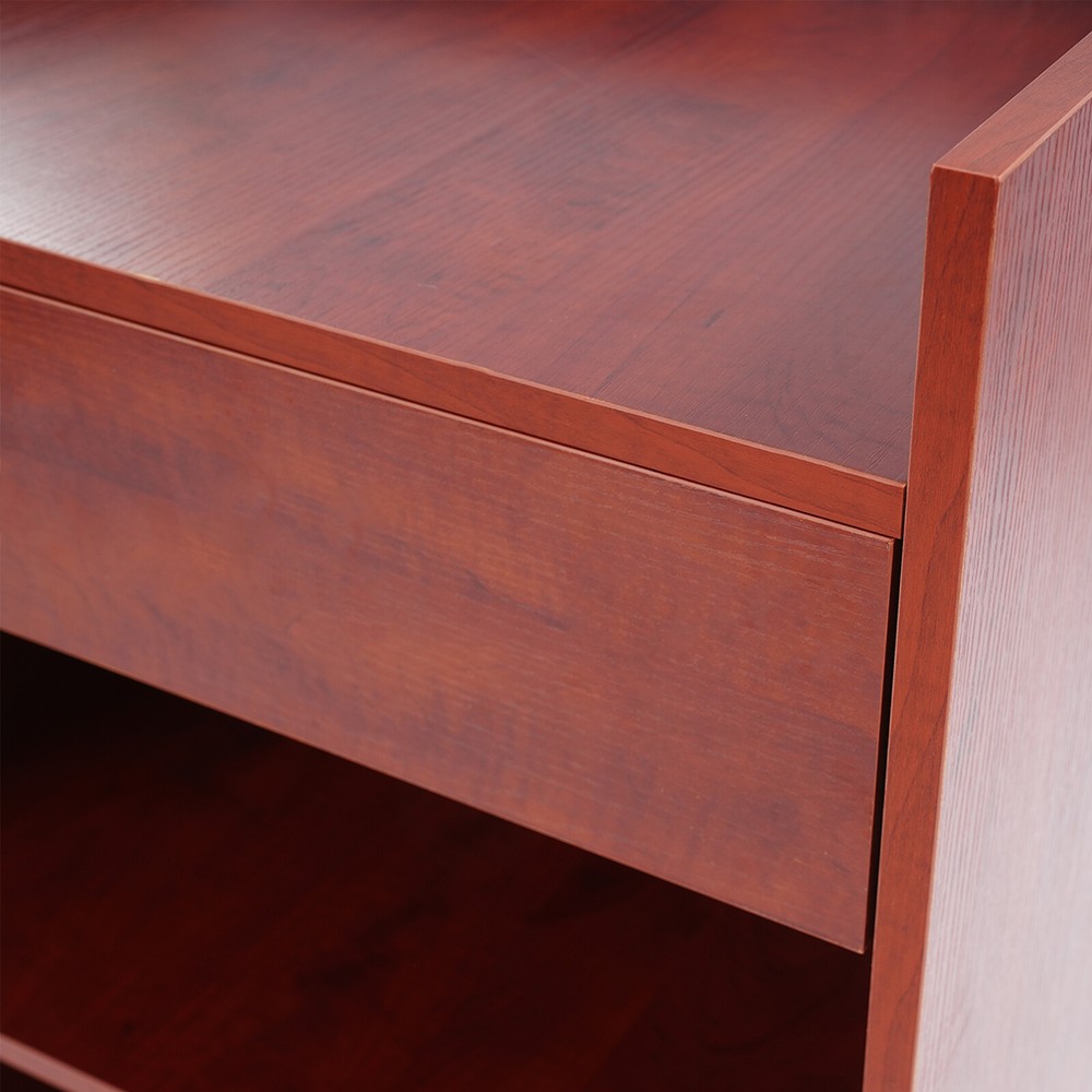 Elegant Maple Leaf Presentation Stand with Spacious Storage & Drawer