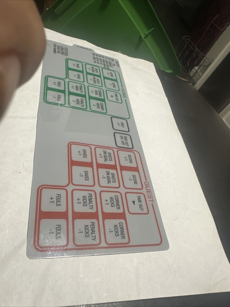 Daktronics Sport Insert for Allsport 5000 Control Console - SOOCER