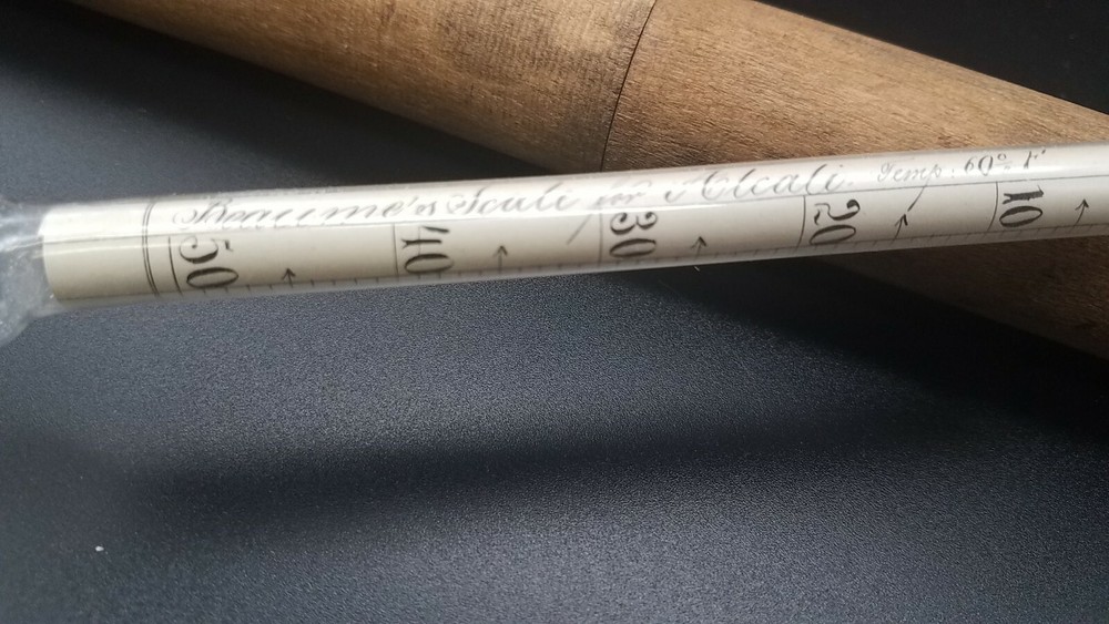 Antique Hydrometer ~ Baume Scale for Alcali