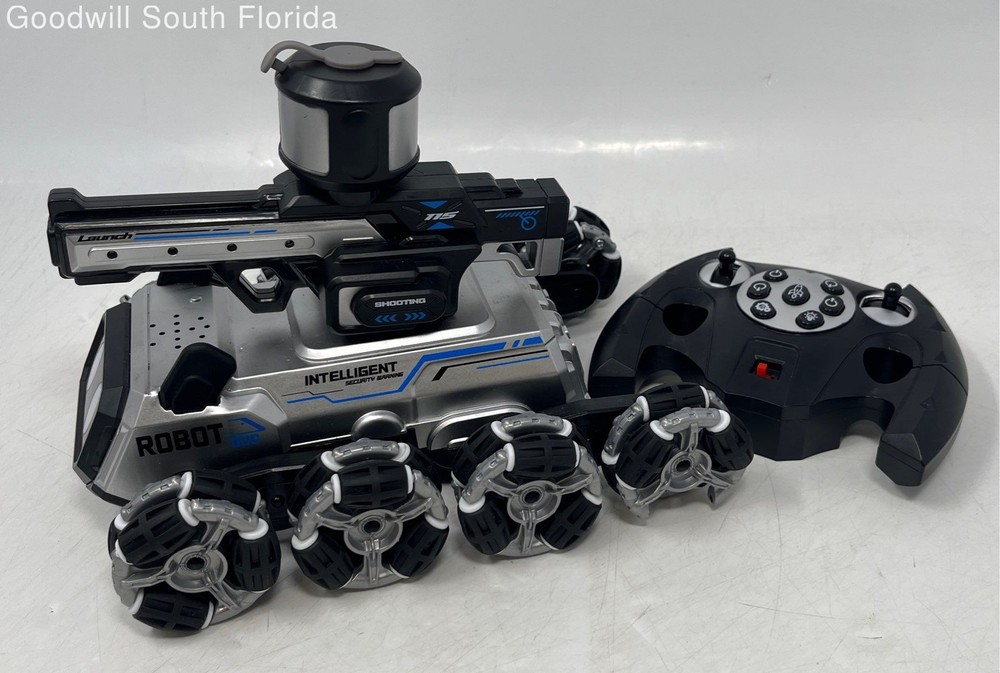 Robot Intelligent Black Silver Remote Controller Drifting Stunt Car Not Tested