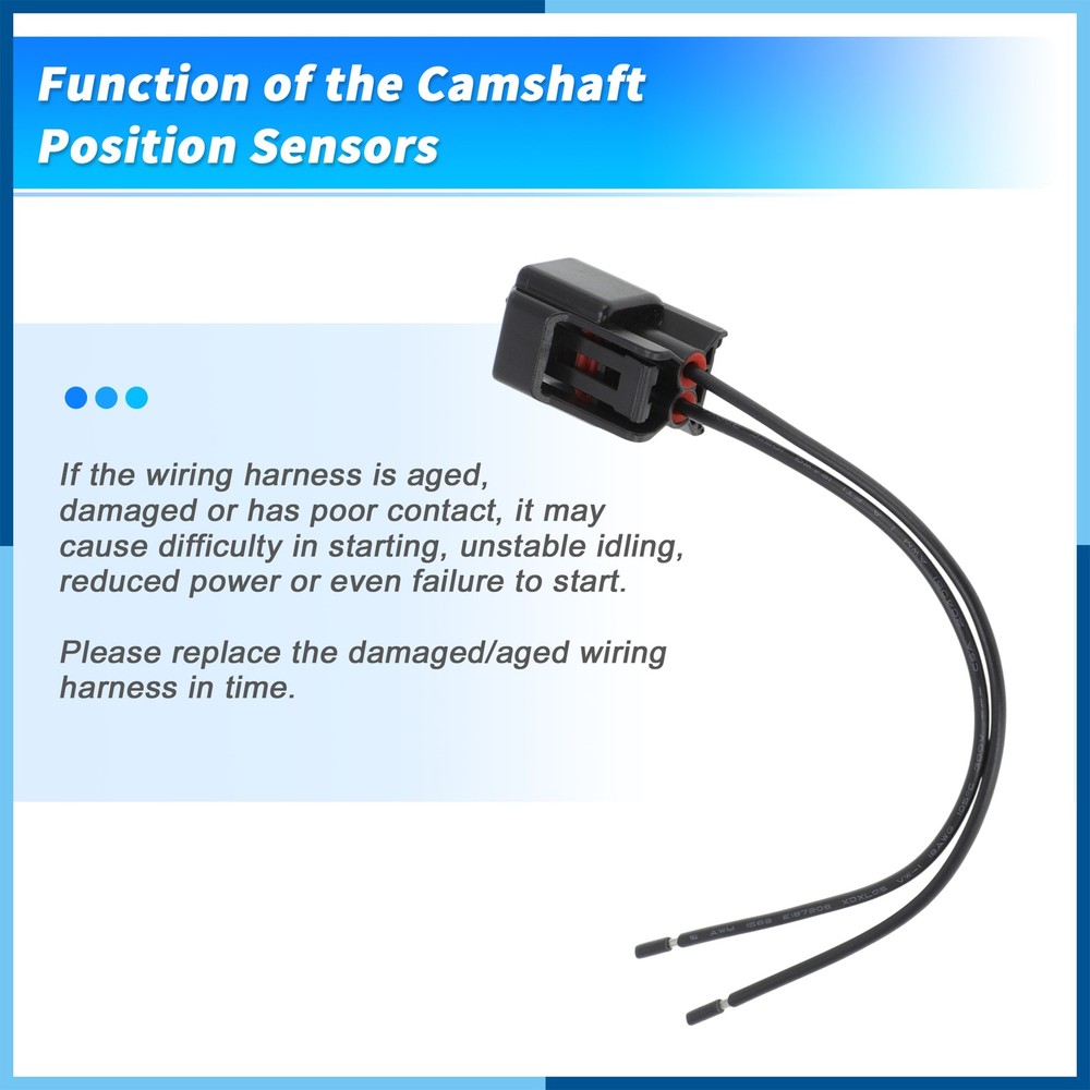 2Pcs Camshaft Position Sensor Connector Plug harness for Ford